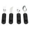 Weighted Utensils, Anti Shaking 4 Pieces Stainless Steel Hanging Hole Parkinsons Utensils For Parkinson