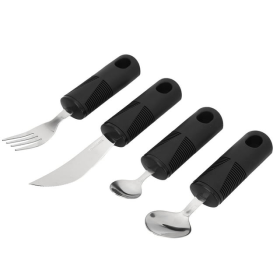 Weighted Utensils, 4 Pieces Nonslip Grip Parkinsons Utensils For Parkinson