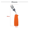 Ehucon Adaptive Utensils,Weighted Fork for Handicaps , Tremors Parkinsons Limited or Weak Grasp Elderly, Ergonomic Cutlery with Non-Slip Easy Grip Han