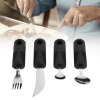 Weighted Utensils, 4 Pieces Nonslip Grip Parkinsons Utensils For Parkinson