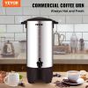 VEVOR Commercial Coffee Urn 50 Cup Stainless Steel Coffee Dispenser Fast Brew