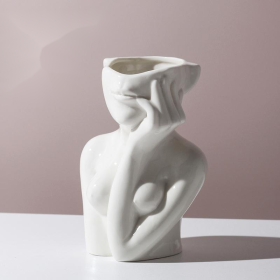 Human Body Shape Ceramic Vase (Option: B)